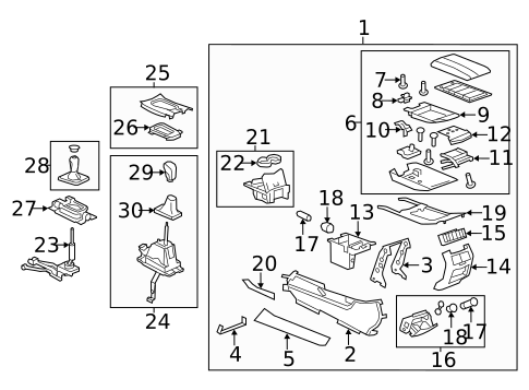 Gear Shift Control for 2010 Cadillac CTS #0