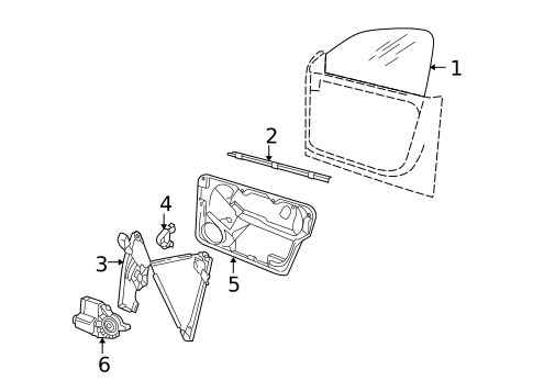 Glass - Front Door for 2006 Volkswagen Beetle #0
