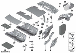 51487284977 - Vehicle Trim: Sound Insulation Floor Rear for BMW Image