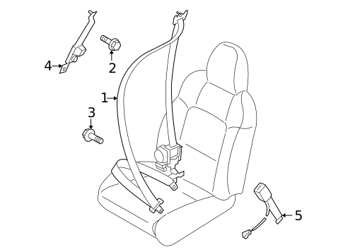 Front Seat Belts for 2012 Subaru Tribeca #0
