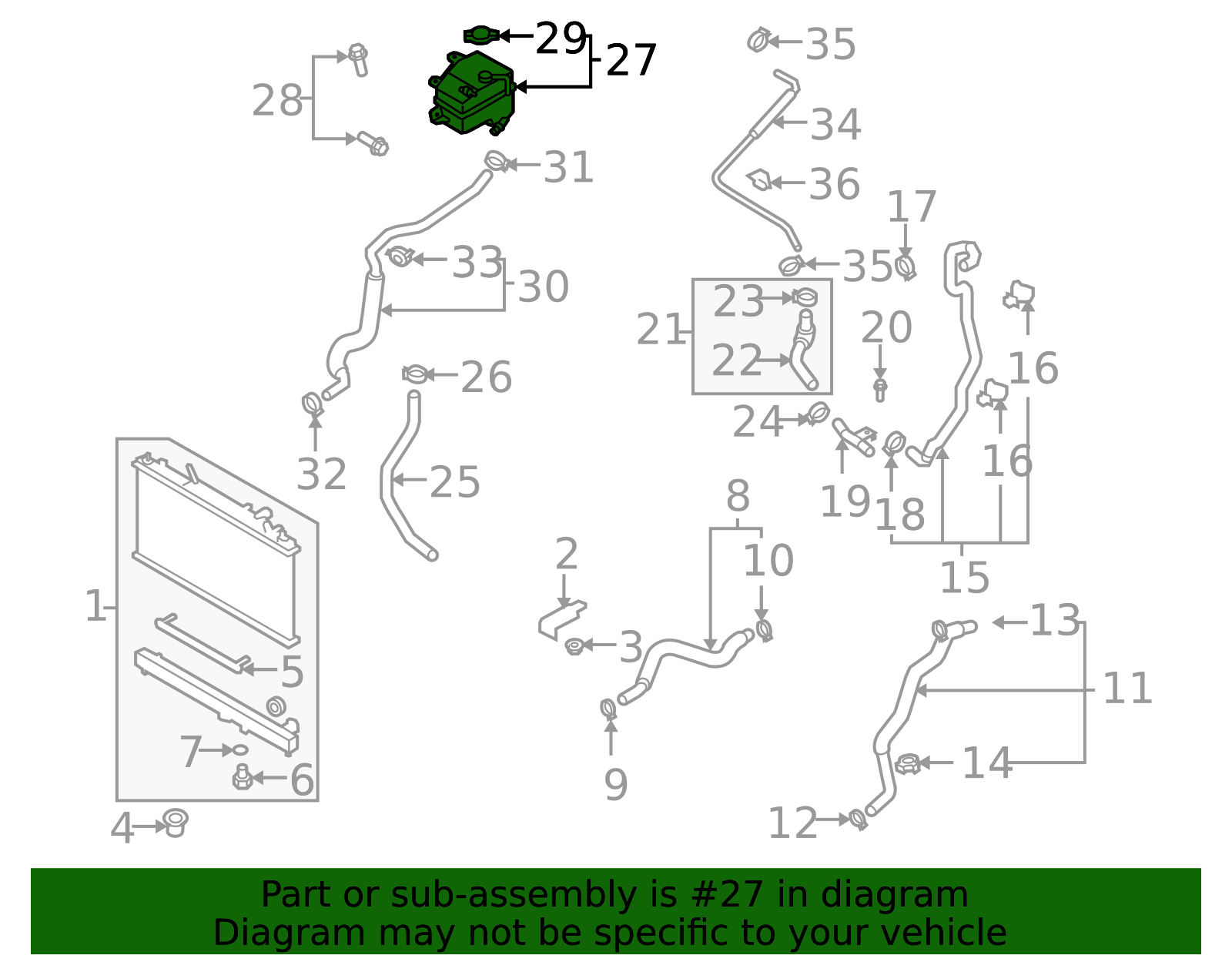 CY01-15-350A - Expansion Tank - 2007-2015 Mazda CX-9 | Mazda Swag