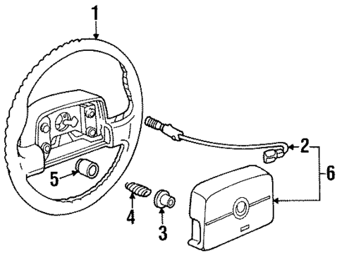 Steering Wheel & Trim for 1993 Cadillac Eldorado #0
