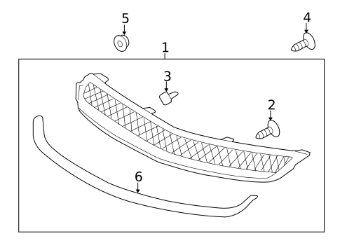 Grille & Components for 2013 Chevrolet Captiva Sport #1