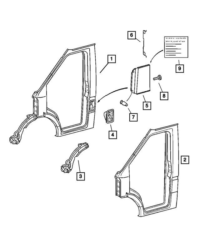 5104192AA - : Fender Extension Panel for Mopar Image