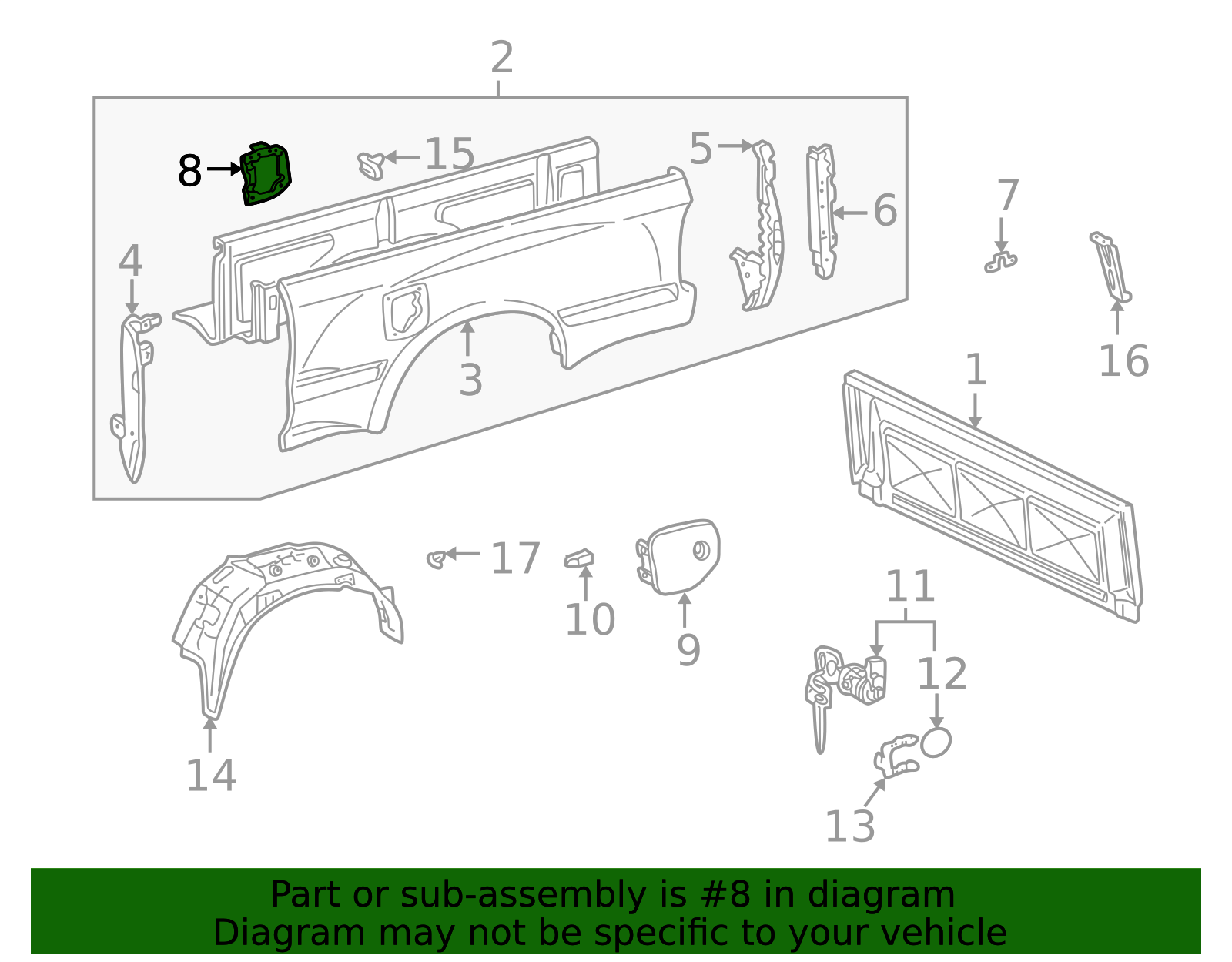 1995-2004 Toyota Tacoma Fuel Inlet Box 61709-04020 | MotorMotor