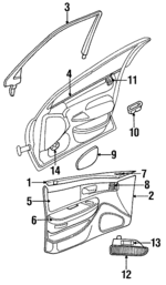 MC99RDZ - Body: Door Trim for Chrysler: LHS, New Yorker Image