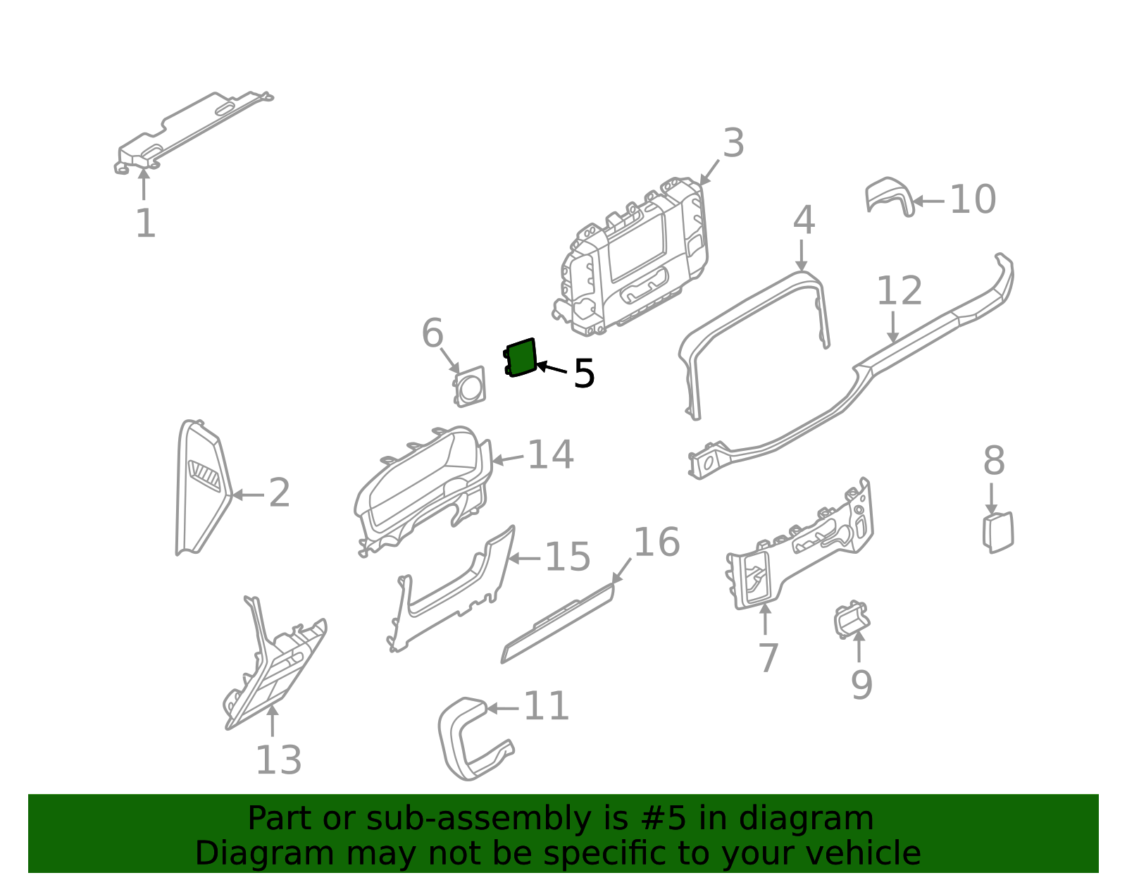 Ford Instrument Panel Bezel - Dashboard Frame Trim - Part #ML3Z ...