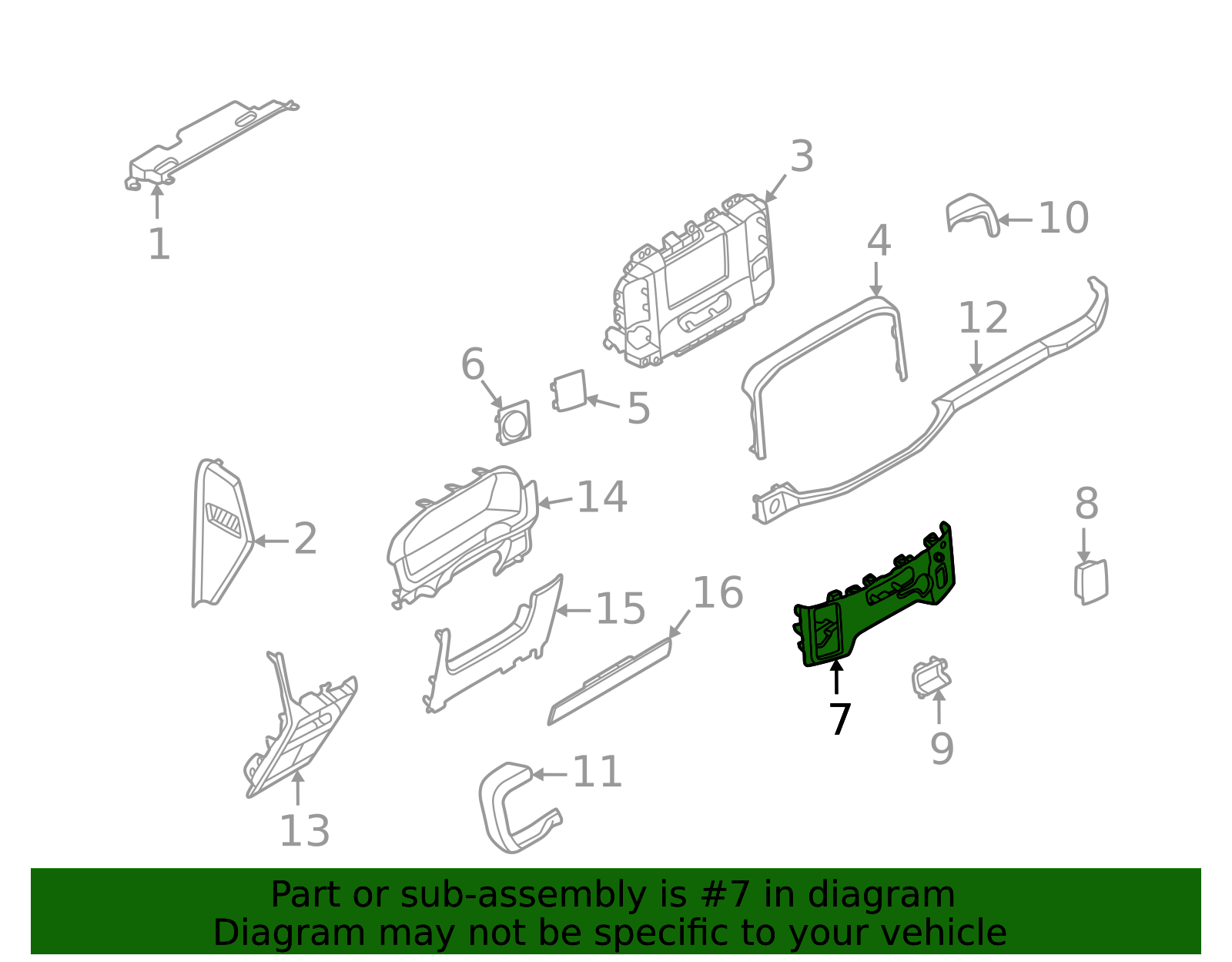 SL3Z-15042C74-AA - Instrument Panel Trim Panel 2021-2025 Ford F