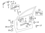 6874002080 - Body: Lower Hinge for Toyota Image