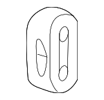 18215S5DA01 - Exhaust: Muffler &amp; Pipe Hanger for Honda: Civic, CR-V, Element, Fit, Odyssey, Pilot, Ridgeline Image