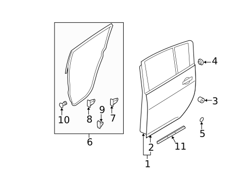 Door & Components for 2011 Nissan LEAF #1