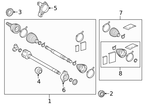 Drive Axles for 2019 Lexus UX250h #0