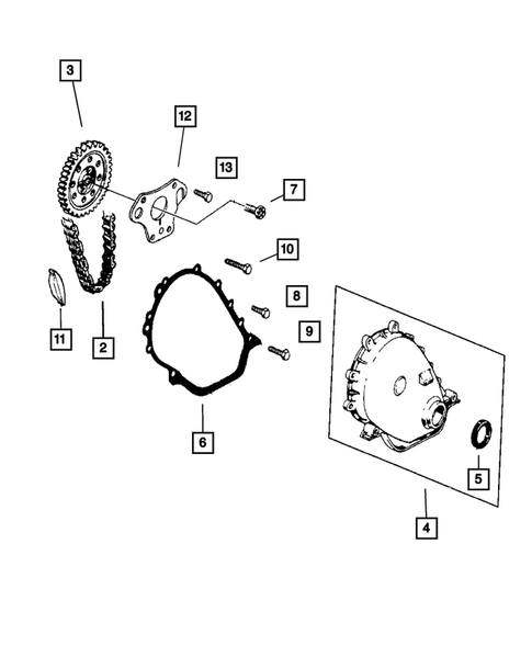 Timing Belt and Cover for 2004 Jeep Wrangler #0