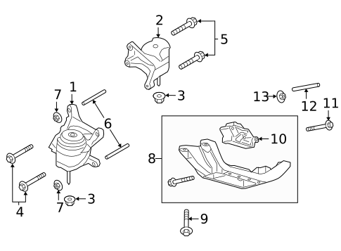 Engine & Trans Mounting for 2022 Ford Police Interceptor Utility #1