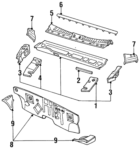 Cowl for 1992 Nissan Sentra #0