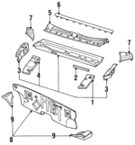 6686265Y00 - Body: Grille for Nissan: Sentra Image