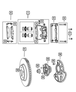 R5137670AC - Brakes: Disc Brake Caliper Assembly, Remanufactured, Left for Mopar Image
