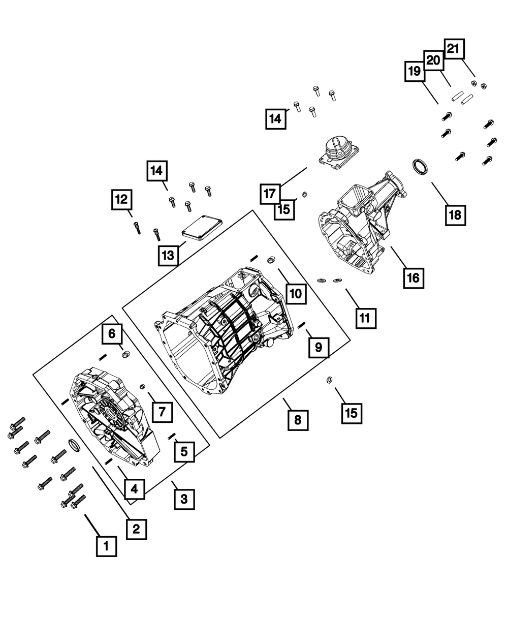 Transmission Extension Housing - Mopar (68399653AA)