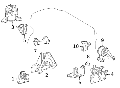 Engine & Trans Mounting for 2013 Toyota RAV4 #0