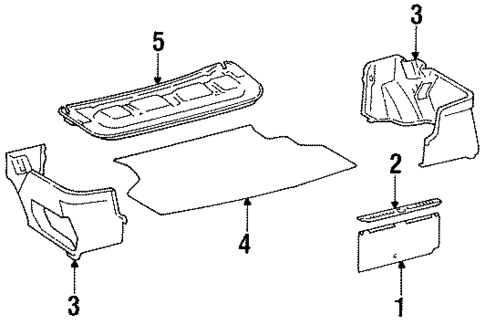 Interior Trim - Rear Body for 1991 Toyota Tercel #0