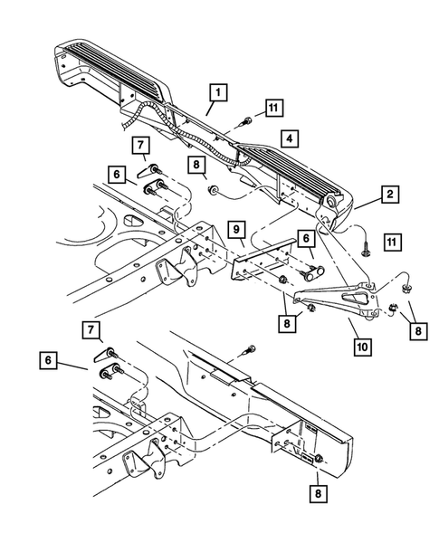 Rear Bumper and Fascia for 2002 Dodge Dakota #0
