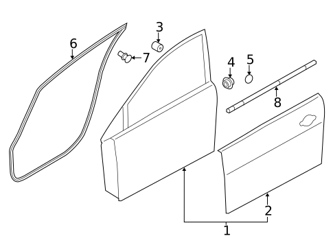 Door & Components for 2021 Nissan Maxima #3
