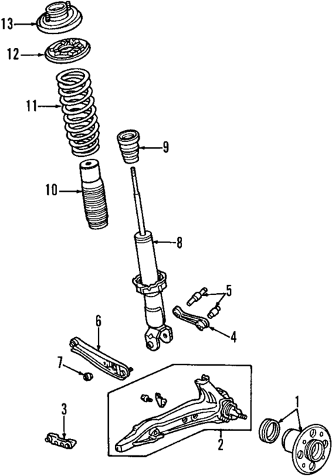 Rear Suspension for 1998 Honda Civic #1