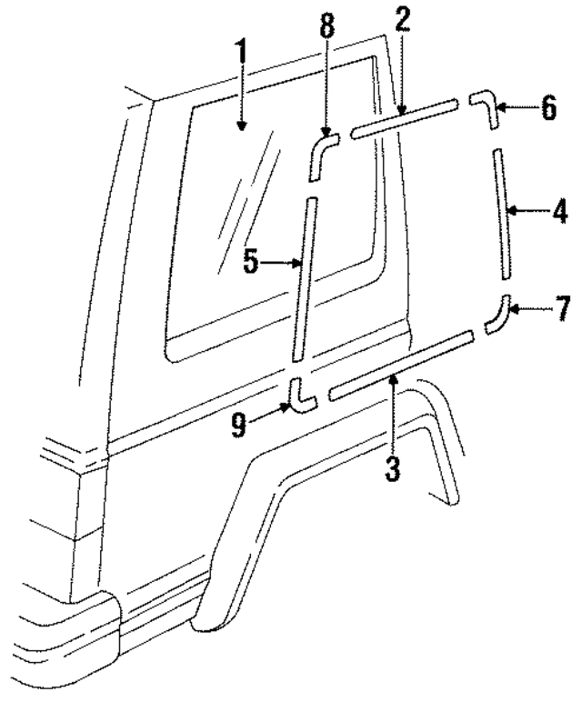 55000173 - Body: Quarter Glass for Mopar Image