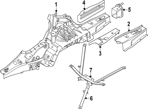 Rear Floor & Rails for 2024 BMW i4 #0