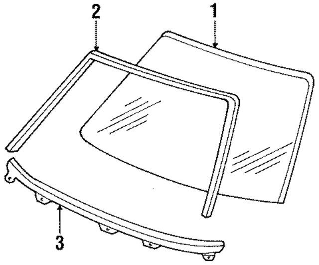 7271284M21 - : Windshield for Nissan: Pulsar NX Image