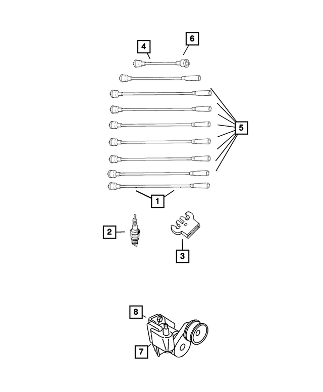 4728038AE - Electrical: Ignition Cable Package for Mopar Image image