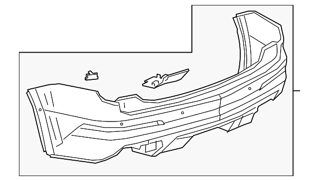 2020-2025 Cadillac XT6 (Replaces 85524439_ Primed Rear Bumper Upper ...