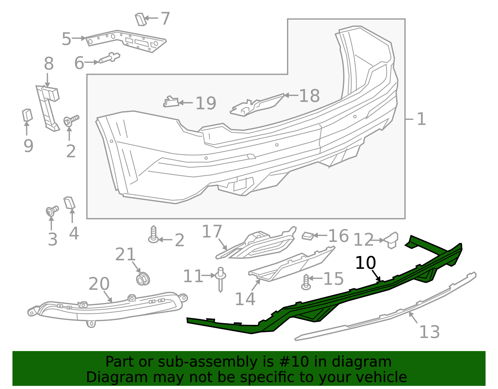 2020-2025 Cadillac XT6 Black Rear Bumper Valance Panel 84612686 | Auto ...