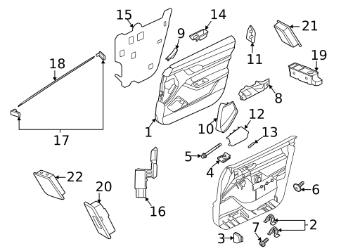 Interior Trim - Front Door for 2023 Porsche Taycan #0