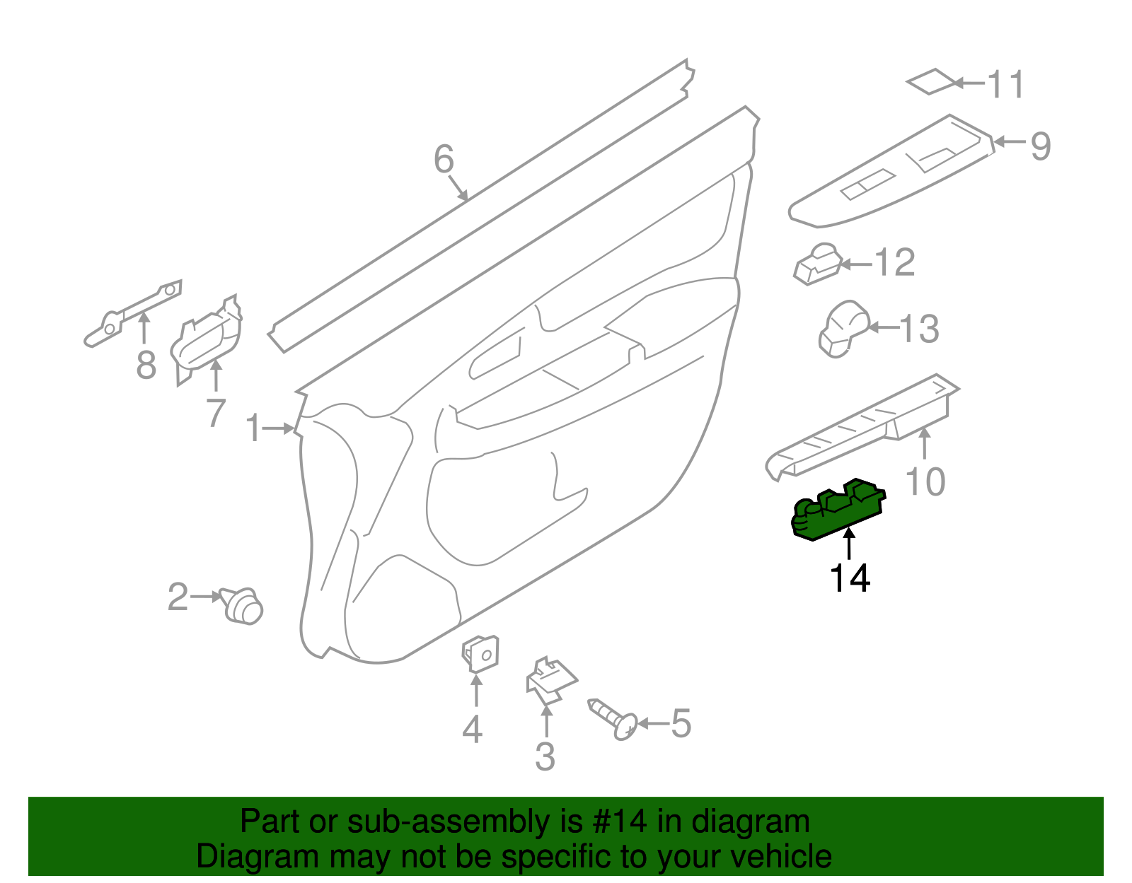 2017 Subaru Window Switch 83071VA333 | Subaru Parts Store