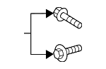 90118WB565 - Body: Lower Hinge Bolt for Toyota Image