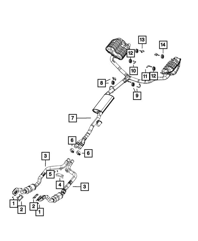 68091594AF - Exhaust: Front Pipe And Converter, Right for Mopar Image