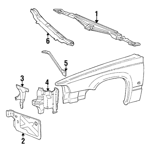 Radiator Support for 1995 Volvo 960 #0