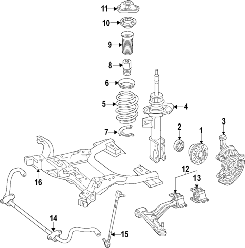 Front Suspension for 2016 Mercedes-Benz B250e #0