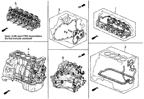 Gasket Kit - Engine Assy.  - Transmission Assy. for 1992 Honda Prelude #0