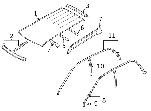 Roof & Components for 1998 Subaru Forester #0