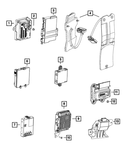 Keys, Modules and Engine Controllers for 2016 Jeep Cherokee #0