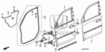 72367SDAA00 - Body/Air Conditioning: SEAL, HANDLE HOLE (OUTER) for Honda Image image
