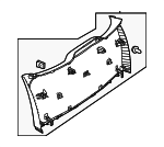 24374012009051 - Body: Lift Gate Trim for Mercedes-Benz Image