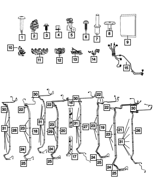 68084762AA - : Fuel Line Shield, Front for Mopar Image