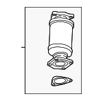 19420100 - : Three-Way Catalytic Converter Kit with Rear Exhaust Manifold Pipe for Buick: LaCrosse, Regal | Chevrolet: Impala, Malibu Image