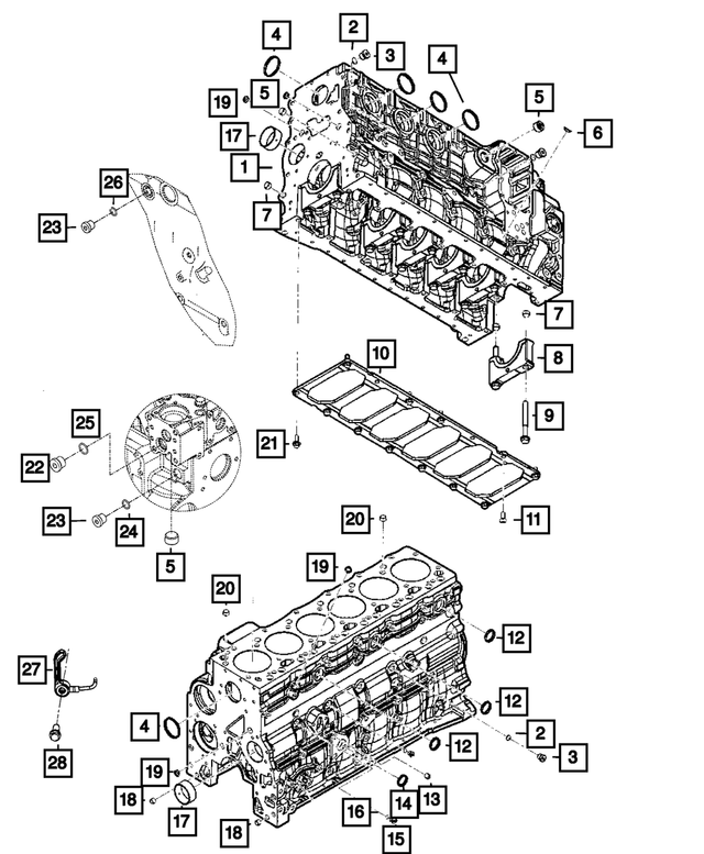 R8003549AA - 6.7L Turbo Diesel; Engine: Short Block Engine for Mopar Image image