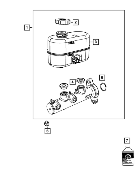 Brake Master Cylinder for 2017 Ram 3500 #0