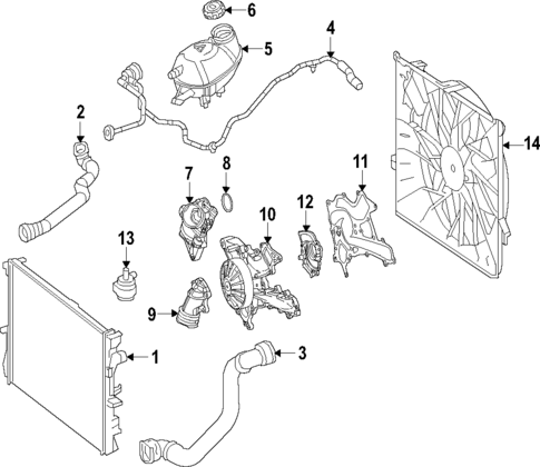 Cooling System for 2021 Mercedes-Benz GLC43 AMG #0