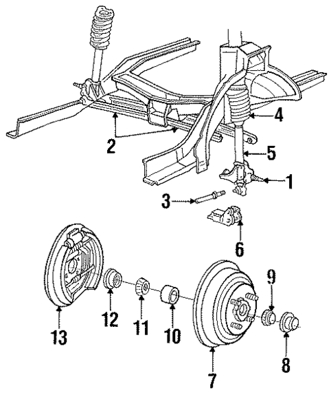Rear Brakes for 1990 Mercury Topaz #0